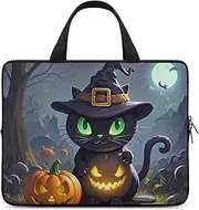 Laptop Case Sleeve Shockproof Computer Carrying Bag Cat Halloween Laptop Bag Tote Lightweight Notebook Case Cover Traveling Briefcase Handle Bags for Travel Business 13inch, Cat Halloween, 13inch