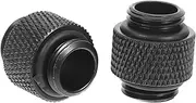 KICHOUSE 2pcs Water-Cooled Butt Joint G1/4 Water Cooling Adapter Water Cooling Adapter System Thread Adapter for Water Cooling Computer Water Cooling Connector Black Plastic