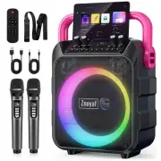 Karaoke Machine for Adults & Kids, 5.3 Bluetooth Speaker Portable with 2