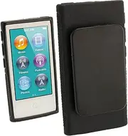 Black 'Clip'n'Go' Durable Crystal Gel Skin (TPU) Case Cover for Apple iPod Nano 7th Generation 7G 16GB with Integrated Sports Clip + Screen Protector