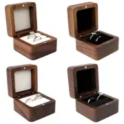 Ring Display Box Vintage Couple Rings Case Wooden Jewelry Storage Gift Holder AU