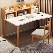 Kids Desk and Chair Set,Wooden Children's Study Table with Storage Cabinets and Drawers,Suitable for Reading, Drawing and Learning (Color : Multi-Colored 2)