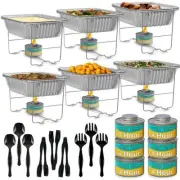 Chafing Dish Buffet Set, Half Size, Disposable Catering Supplies -6 Pack