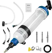 VEVOR Manual ATF Refill System Dispenser, Oil and Liquid Extractor Large Capacity, Transmission Fluid Pump with 15 Pieces ATF Filler Adapte (1.5L)