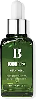 MUTOFACE Sootera Beta Peel 50 ml, 20% Liquid Exfoliant with Lactobionic Acid (PHA), Glycolic Acid (AHA), Salicylic Acid (BHA) for Treating Blackheads, Sebum, Pores, Even Skin Tone and Radiant Skin, Korean Skincare