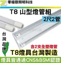 在飛比找Yahoo!奇摩拍賣優惠-✦附發票✦台灣製造LED燈具 T8山型 LED燈座 2尺2管