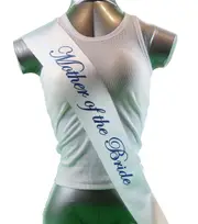 Sashes Hens Sash Party Bridal White/Blue - Mother Of The Bride