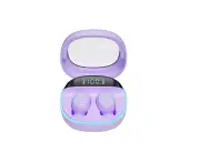 Wireless Bluetooth Earphones 5.3 Bluetooth LED Digital Display High-Definition Stereo Sports Earbud-Purple