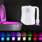 Automatic Motion Sensor Toilet Night Light 16 Colors Washroom Toilet Bowl Seat L