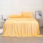 Micro Fleece Bed Sheet Set Twin Size,Velvet Plush Sheets and Pillowcase Set w...