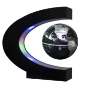 Floating Globe with LED Lights C Shape Magnetic Levitation Floating Globe Wor...