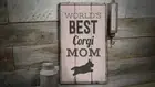 Corgi Novelty Distressed Sign, Personalized Wood Sign