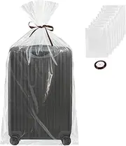 DAIYEE 10 Pcs Clear Giant Storage Bags Plastic Storage Bags Extra Large Moving Bags for Protecting Luggage Suitcase Chair Bicycle Furniture Waterproof and Dustproof Ribbons Included(4mils,40*60inch)