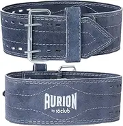 Aurion Genuine Leather Pro Weight Lifting Belt for Men and Women Durable Comfortable & Adjustable with Buckle | Stabilizing Lower Back Support for Weightlifting