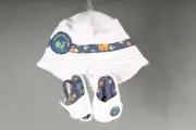 First Impressions Infant Boy's Terry Bucket Hat Sandal Set White Blue Whale 3-6M