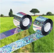 2 Pack Bird Repellent Tape,Reflective Ribbon Bird Scare Tape Reflective Scare...