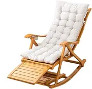Bamboo Lounge Chair Balcony Home Leisure Balcony Lunch Break Elderly Rocking Chair Adult Portable nap Simple Folding Chair