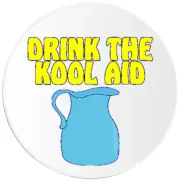 Drink The Kool Aid - 100 Pack Circle Stickers 3 Inch - Electric Acid Tom Wolfe
