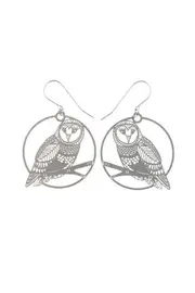 Bird Owl Ss Earrings--POL-EASSBI-O