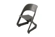 Set of 4 Dining Chairs Office Cafe Lounge Seat Stackable Plastic Leisure Chairs Grey