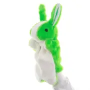Kawaii Rabbit Animals Hand Puppet Soft Stuffed Doll Toy Gloves Stage Props Green