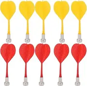 TREETDOBV Magnetic Connection Dart Needle, Magnet Wordpad Safety Flat Heads, Magnetic Arrows, Magnetic Darts Replacement Head, Plastic Durable Body Dart for Leisure Sports Chess, 5Pcs Red 5Pcs