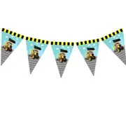 1Pcs Party Set Construction Truck Excavator Theme Party Supplies Tableware Birthday Decoration