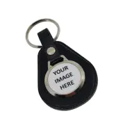 PERSONALISED LEATHER KEYRING. Custom Leather Keyring.