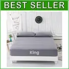 King Size Grounding Fitted Sheet in Gray - 90% Organic Cotton + Silver Fiber
