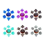 [Metallic Dice Games] MDG Acrylic 10mm Poly Dice Set Stardust - Blue