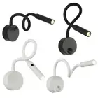 LED Wall Mounted Reading Lights with Flexible Gooseneck for Room Bedside Reading