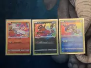 POKEMON SHINING FATES ENGLISH KYOGRE, RESHIRAM, YVELTAL AMAZING RARE IN HAND SET
