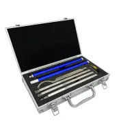 6 In 1 Carbide Tipped Wood Turning Tools Set Latest Lathe Rougher Finisher Swan Neck Hollowing Tools and Interchangeable