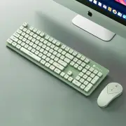 Wireless Keyboard and Mouse Combo, Rechargeable Metal Full Size Mute Keyboard