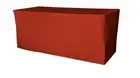 RED Rectangular Fitted Polyester Poplin Tablecloth.