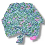 NWT Liberty & Justice Women's Short Sleeve Tie-Front Cover Up Top Blouse XXL 2x