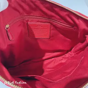 COACH 專櫃款 紅色馬車款皺褶皮革斜背/側肩兩用包-附提袋 #37081 (6.9折)