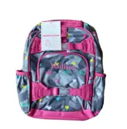 New! Pottery Barn Kids SMALL girls BACKPACK monogram MADISON Hearts Gray Camo