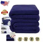 Modern Chunky Knit Weighted Blanket 50x75” - Breathable Cooling Throw for Adults