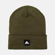 Burton Recycled Stripe Beanie in Martini Olive Forest Night - Size OSFA -Green