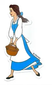 Disney Princesses Beauty And The Beast BELLE Cartoon Water Resistant Sticker