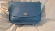 Coach Leather City Bag Crossbody Glacier Blue 9790 NWT