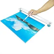 Artist Leaning Bridge 18.8inches Clear Hand and Wrist Rest Adjuatble Height Foot Rack for Steady Hand Painting Drawing Sketching Calligraphy Suitable for 15.7inch Canvas