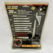 Team Mechanix 30pc Jigsaw Blade Tool Set Wood Metal #410847 BONUS Storage Pouch