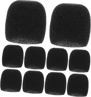SECFOU 12pcs Microphone Sponge Lapel Mic Foam Cover Headset Microphone Covers Headset Sponge Windscreen Lapel Headset Cover Shield Protection for Microphone Foam Cover for Mic