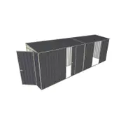 Build-A-Shed 1.2 x 6.0 x 2.0m Skillion Single with Double Sliding Side Doors Shed - Grey
