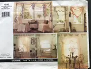 Vogue Patterns for Living 1596 Window Treatments Chair Cover Pillows UNCUT