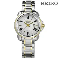 在飛比找momo購物網優惠-【SEIKO 精工】Premier 太陽能日期不鏽鋼手錶 銀