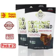 *New* 2 x Sunny Fruit Organic Sun-Dried Smyrna Figs 1.13kg Product of Turkey