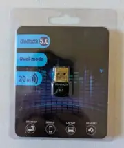 Bluetooth 5.0 USB Dongle Dual-mode 20m Desktop/Mobile/Laptop/Headset